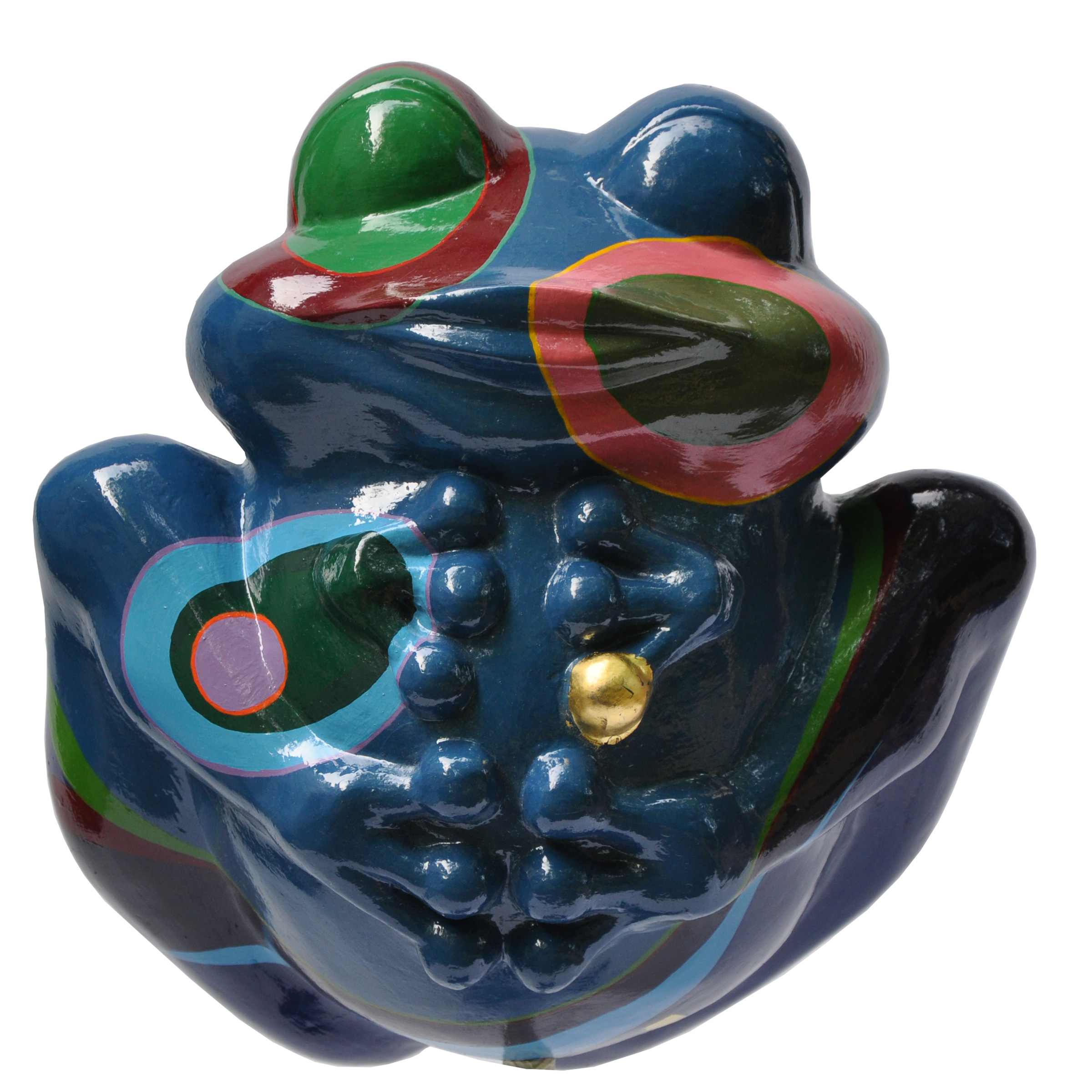 Weiser Frosch, blau