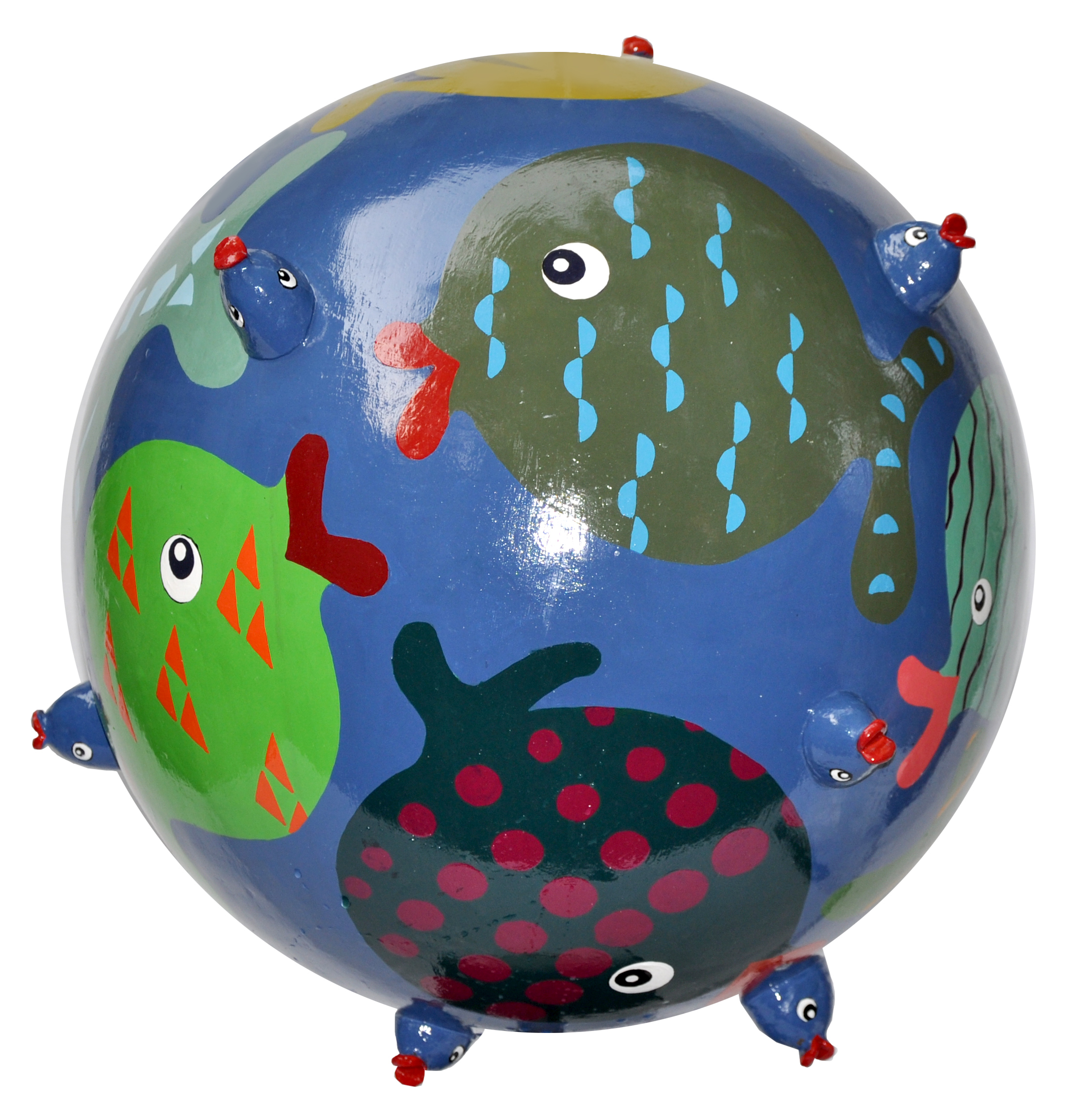 totomi.de  Gartenkunst Skuptur der Wasserplanet mit Meeresbewohner